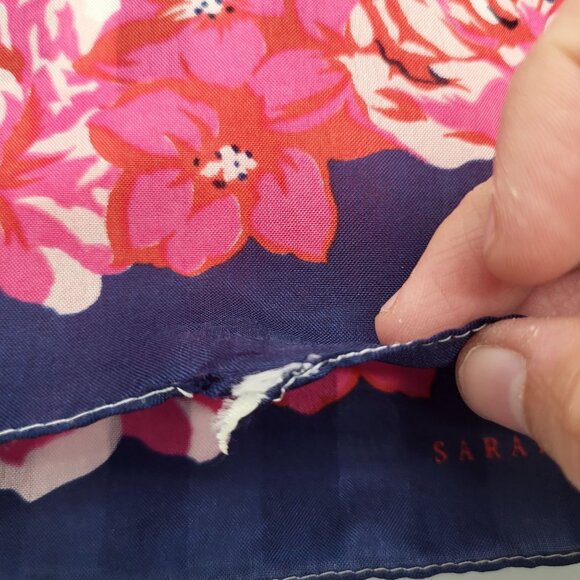 VTG Sarah Coventry Floral Striped Scarf - Picture 3 of 5